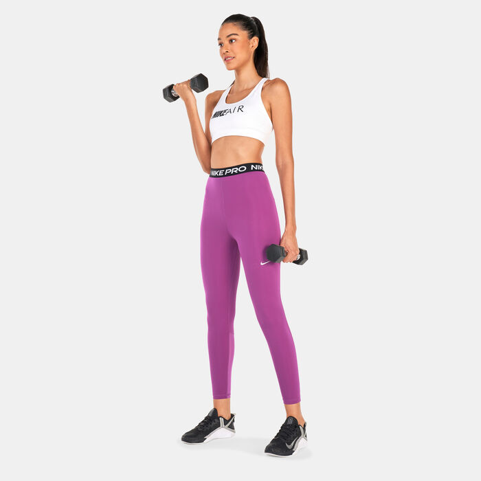 Nike Women's Pro 365 High-Rise 7/8 Leggings Purple Nike Women's Pro 365 High-Rise 7/8 Leggings Purple image number 2