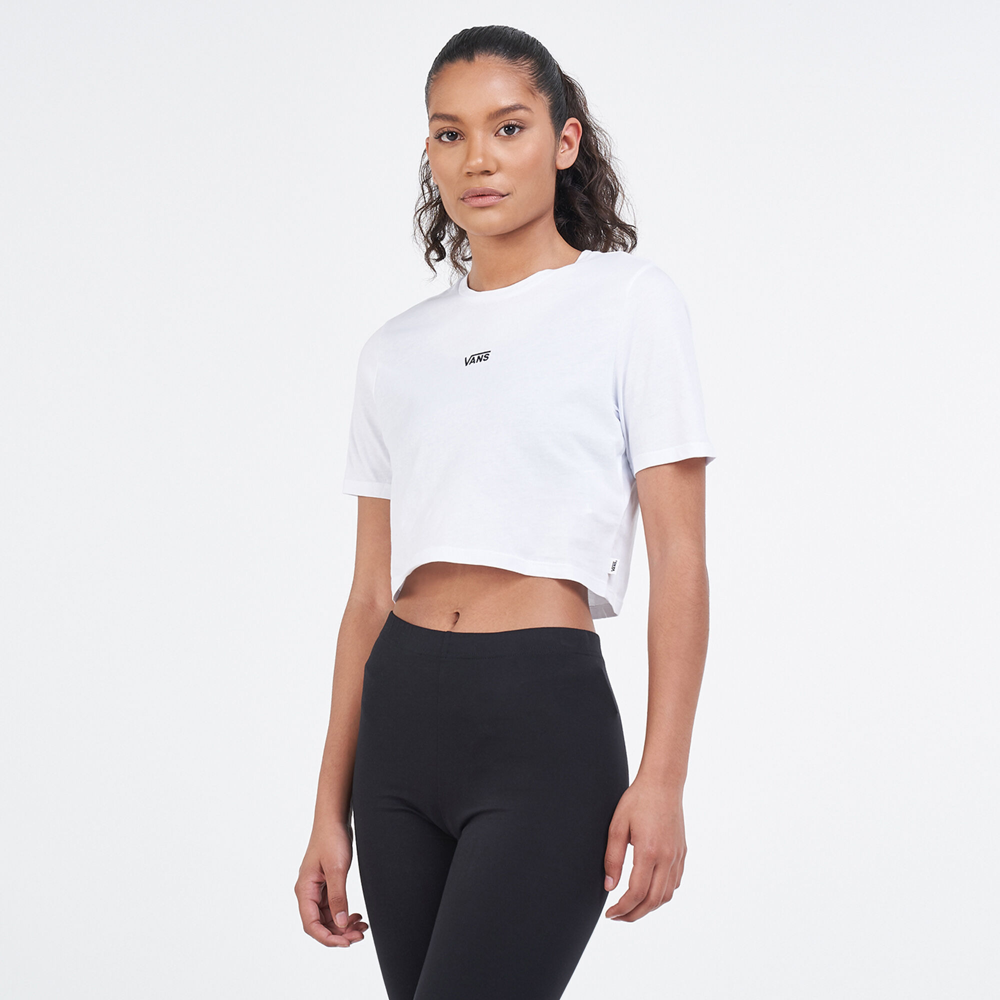 Women s Flying V Cropped T Shirt White Vans in KSA SSS