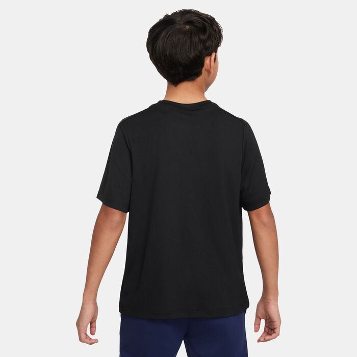 Nike Kids' Dri-FIT Printed T-Shirt (Older Kids) Black Nike Kids' Dri-FIT Printed T-Shirt (Older Kids) Black image number 1
