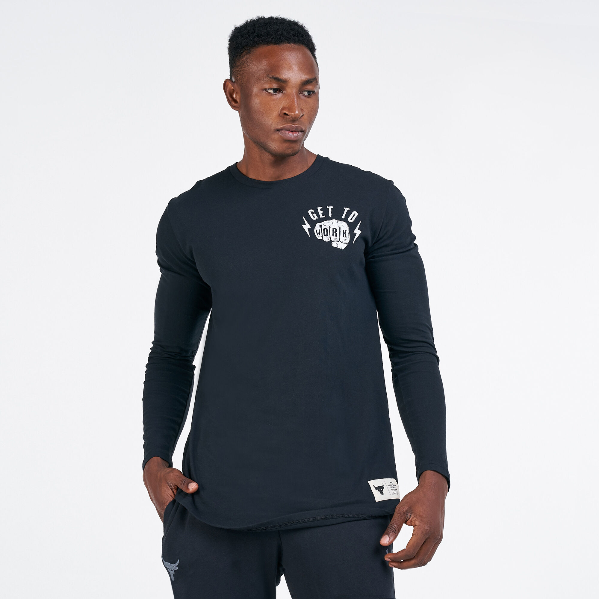 Men's project rock get to work long sleeve clearance