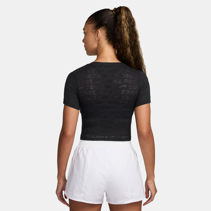 Nike Women's Pro Dri-FIT Crop Top Black Nike Women's Pro Dri-FIT Crop Top Black image number 1