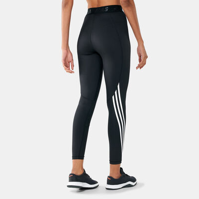 adidas Women's Techfit 3-Stripes Long Gym Leggings Black
