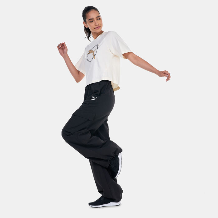 PUMA Women's DARE TO Wide Leg Pants Black PUMA Women's DARE TO Wide Leg Pants Black image number 2