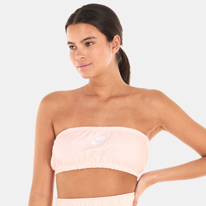 Nike Women's Air Pique Bandeau Top Pink image number 0