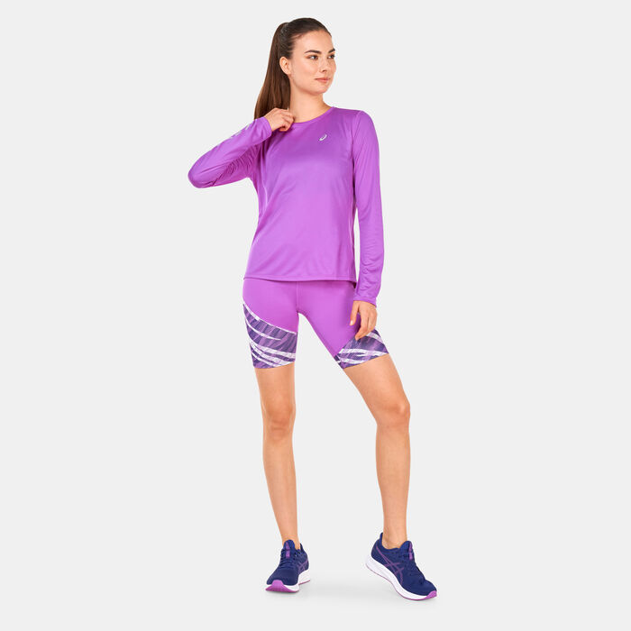 ASICS Women's Wild Camo Sprinter Short Leggings Purple ASICS Women's Wild Camo Sprinter Short Leggings Purple image number 2