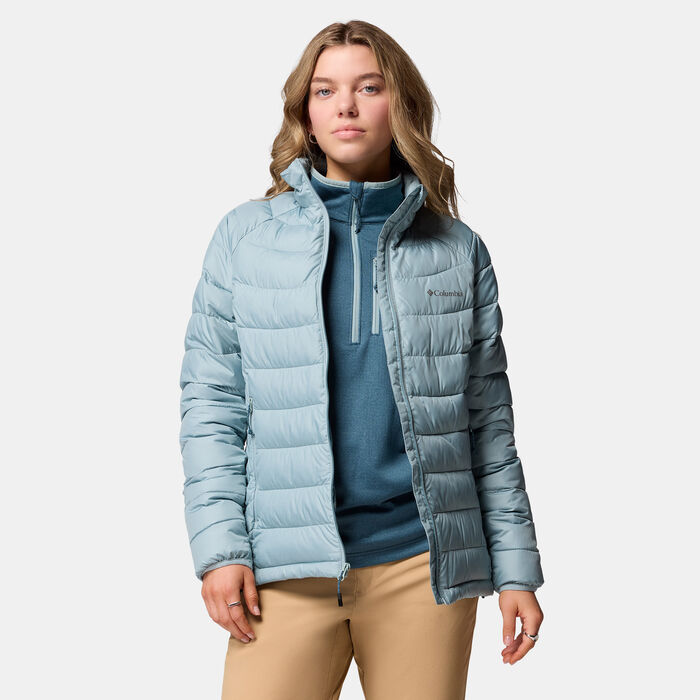 Columbia Women’s Powder Lite II Hooded Insulated Hiking Jacket Blue Columbia Women’s Powder Lite II Hooded Insulated Hiking Jacket Blue image number 3