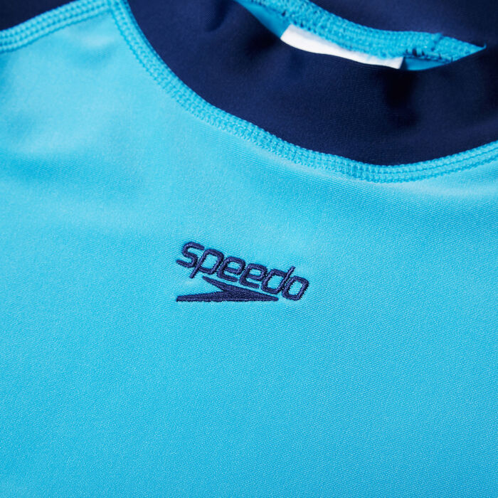 Speedo Kids' Printed Long Sleeve Swimming Rashguard Blue image number 2