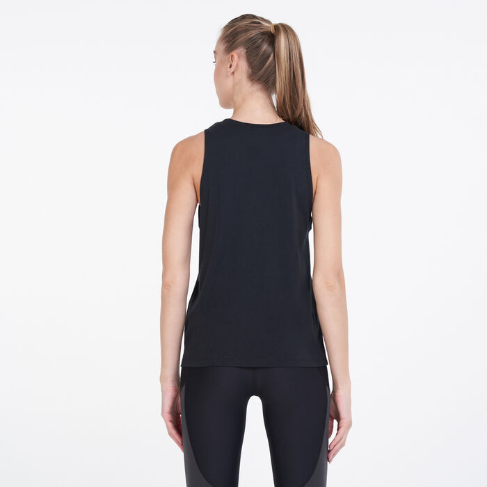 Under Armour Women's Sportstyle Tank Top Black Under Armour Women's Sportstyle Tank Top Black image number 1