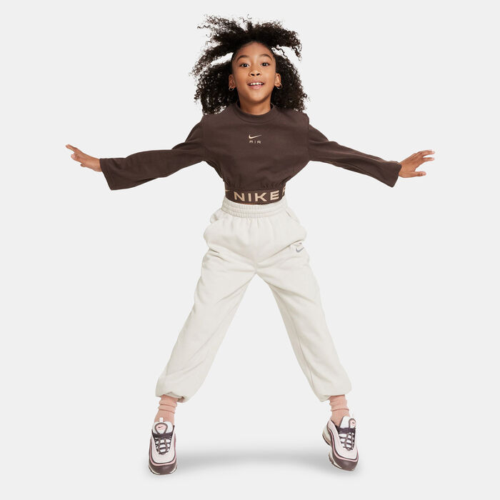 Nike Kids' Dance Dri-FIT Fleece Joggers (Older Kids) White image number 2