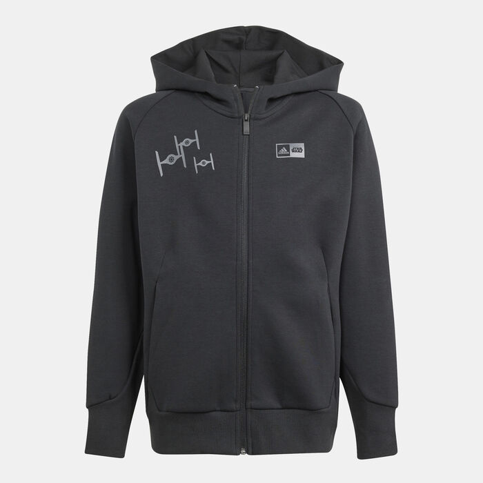 adidas Kids' x Star Wars Z.N.E. Full-Zip Hoodie Black adidas Kids' x Star Wars Z.N.E. Full-Zip Hoodie Black image number 0