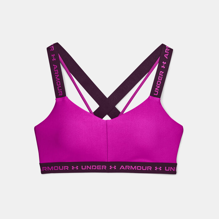 UNDER ARMOUR Pink LIGHT-SUPPORT Athletic CROSSBACK LOW Logo SPORT