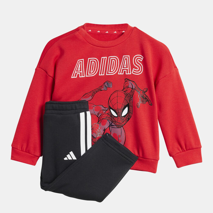 adidas Kids' Marvel Spider-Man Sweatshirt and Joggers Set Red adidas Kids' Marvel Spider-Man Sweatshirt and Joggers Set Red image number 0