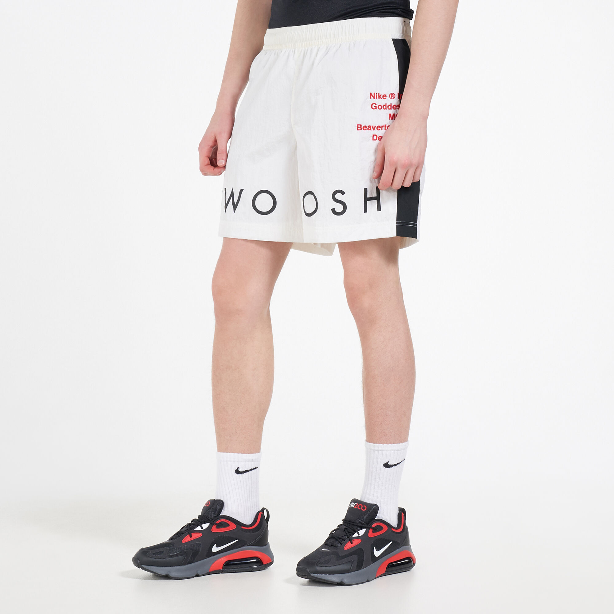 nike swoosh woven shorts