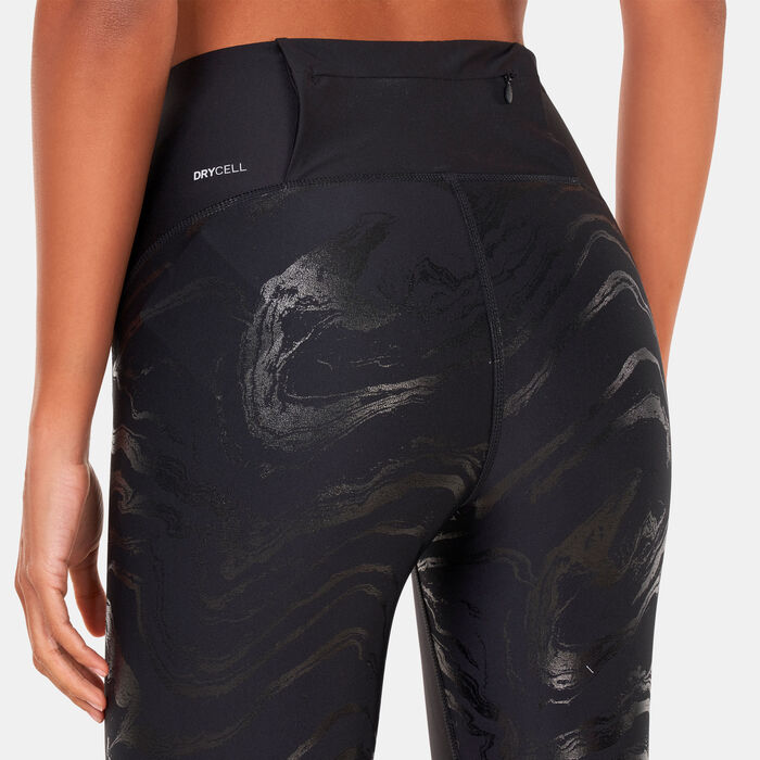 PUMA Women's ULTRAFORM High Waist Printed Running Leggings Black image number 3
