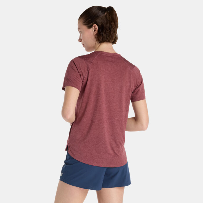 New Balance Women's Athletics Training T-Shirt Brown New Balance Women's Athletics Training T-Shirt Brown image number 1