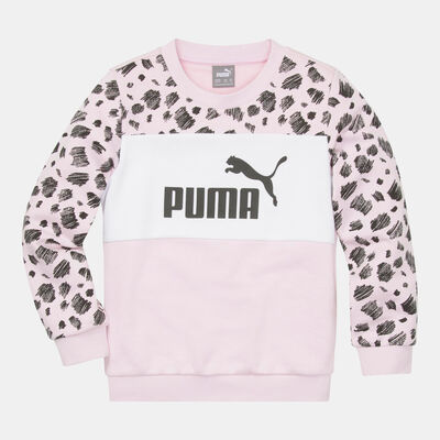 PUMA Kids' Essentials Mates Crew Sweatshirt Pink PUMA Kids' Essentials Mates Crew Sweatshirt Pink