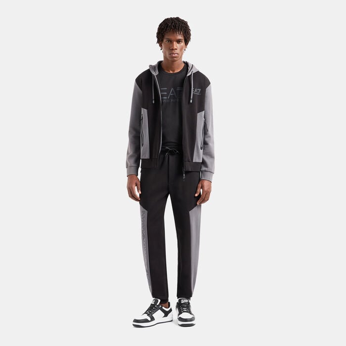 EA7 Emporio Armani Men's Train Athletic Colourblock T-Shirt Black EA7 Emporio Armani Men's Train Athletic Colourblock T-Shirt Black image number 2