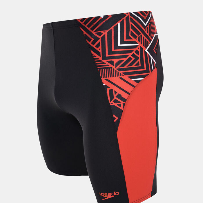 Speedo Men's ECO Endurance+ Splice Mid Jammer Shorts Black Speedo Men's ECO Endurance+ Splice Mid Jammer Shorts Black image number 2
