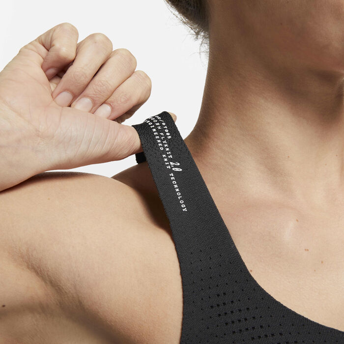 Nike Women's Swoosh Flyknit High-Support Training Sports Bra Black Nike Women's Swoosh Flyknit High-Support Training Sports Bra Black image number 3