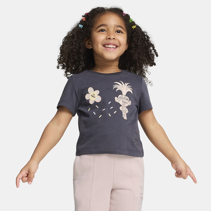 PUMA Kids' x TROLLS Graphic T-Shirt Grey image number 0