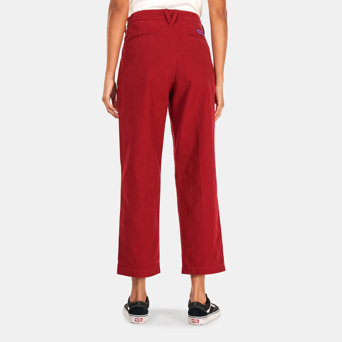 Vans Women's Curren X Knost Pants Red Vans Women's Curren X Knost Pants Red image number 1
