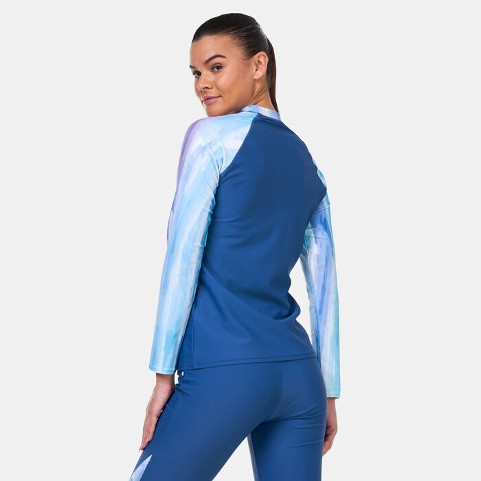 Arena Women's Modesty Long Sleeve Swimming Rashguard Multi-Color Arena Women's Modesty Long Sleeve Swimming Rashguard Multi-Color image number 1