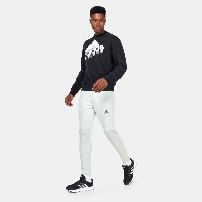 adidas Men's Essentials Brand Love French Terry Sweatshirt Black image number 2