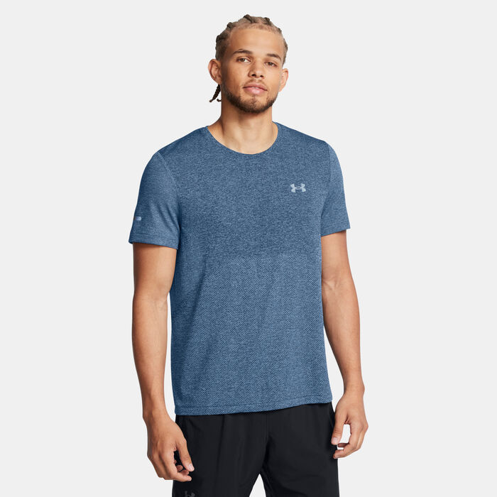 Under Armour Men's UA Seamless Stride Running T-Shirt Blue image number 0