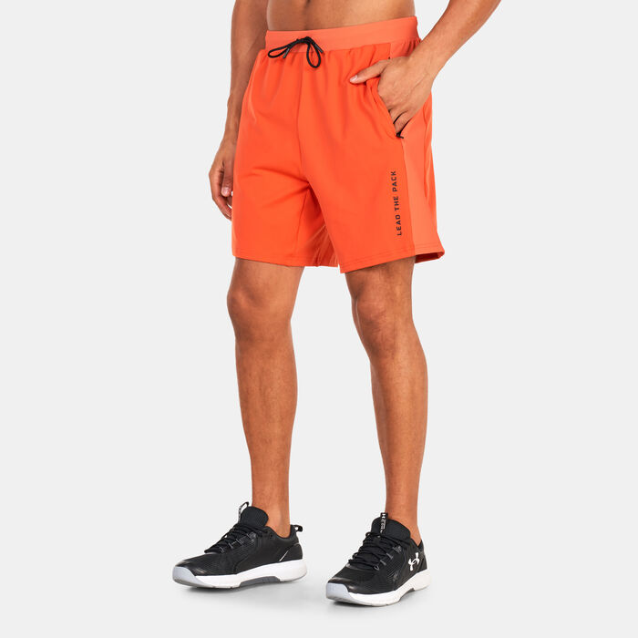 SQUATWOLF Men's Statement Ribbed Flex Shorts Orange SQUATWOLF Men's Statement Ribbed Flex Shorts Orange image number 0