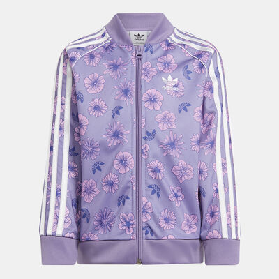 adidas Originals Kids' Floral Tracksuit Purple adidas Originals Kids' Floral Tracksuit Purple