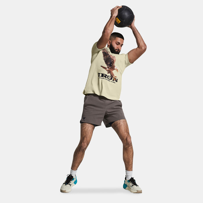 Under Armour Men's Project Rock Camp Shorts Grey image number 2