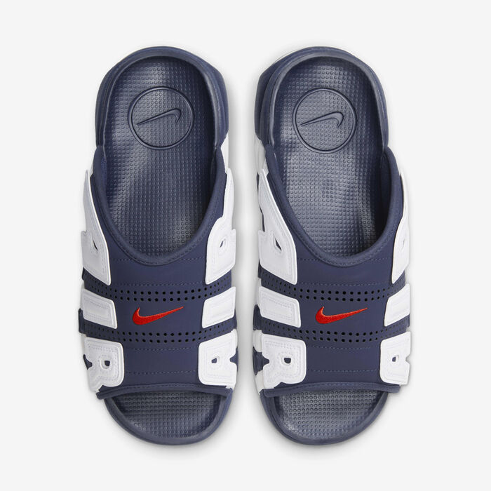 Nike Men's Air More Uptempo Slides Blue Nike Men's Air More Uptempo Slides Blue image number 4