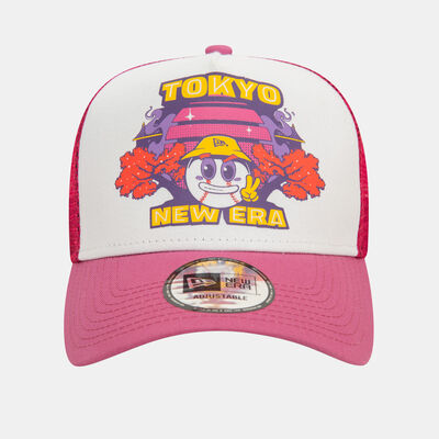 New Era Men's Tokyo Graphic Print Trucker Cap Purple