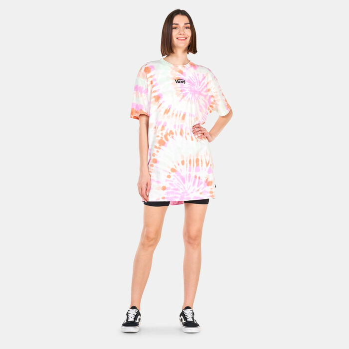 Vans Women's Center Vee Wash T-Shirt Dress White image number 0