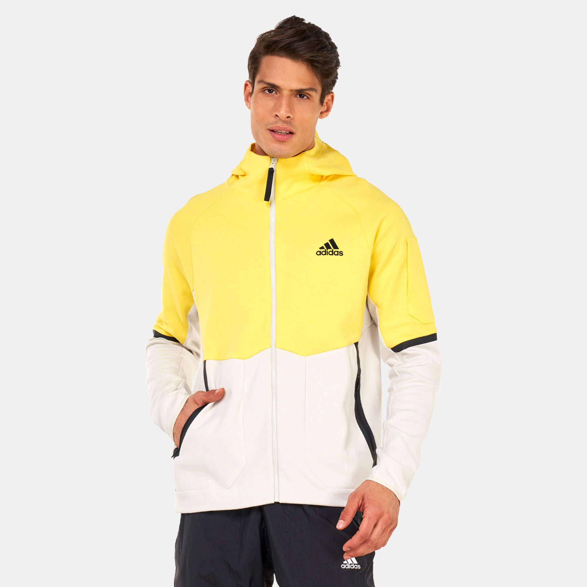 Yellow and best sale white adidas jacket