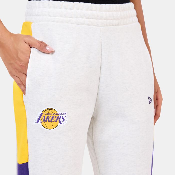 New Era Women's NBA Los Angeles Lakers Colourblock Sweatpants Grey New Era Women's NBA Los Angeles Lakers Colourblock Sweatpants Grey image number 3