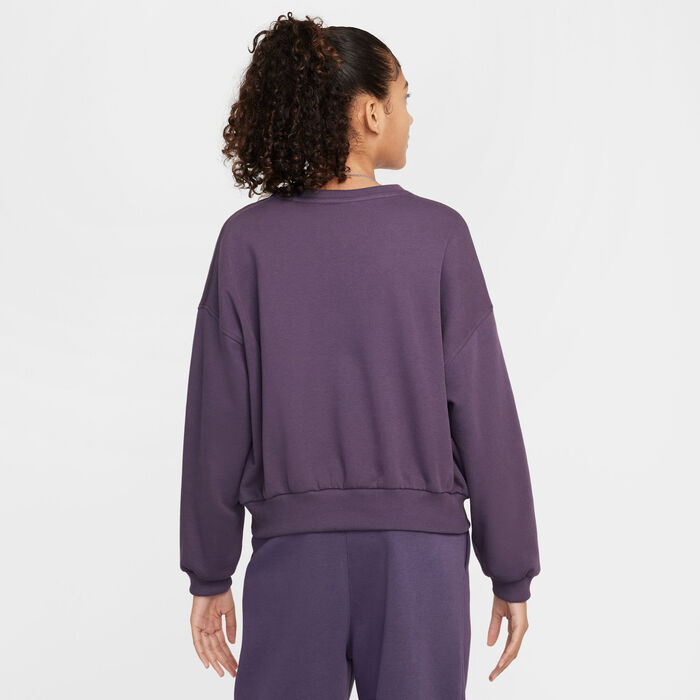 Nike Kids' Sportswear Club Fleece Boxy Sweatshirt Purple Nike Kids' Sportswear Club Fleece Boxy Sweatshirt Purple image number 1