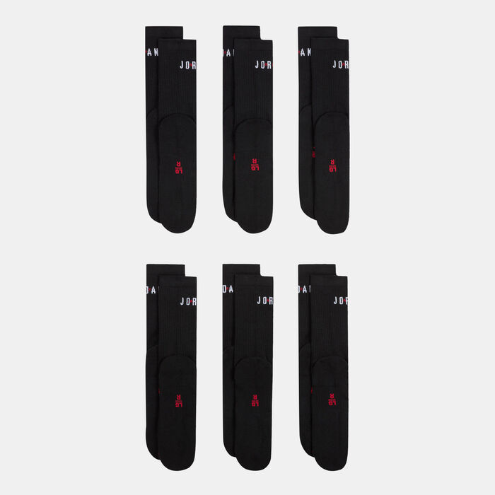 Jordan Men's Everyday Crew Socks (6 Pairs) Black Jordan Men's Everyday Crew Socks (6 Pairs) Black image number 2