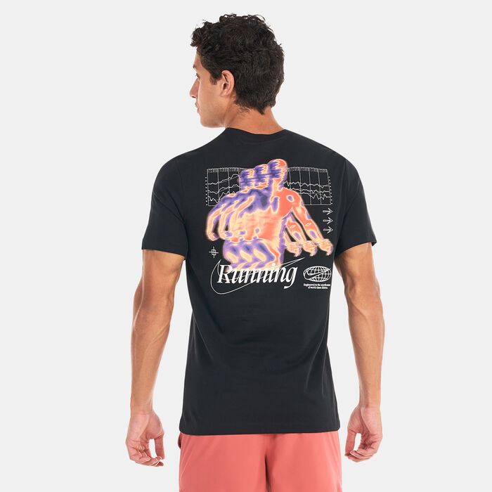 Nike Men's Dri-FIT Running T-Shirt Black Nike Men's Dri-FIT Running T-Shirt Black image number 1