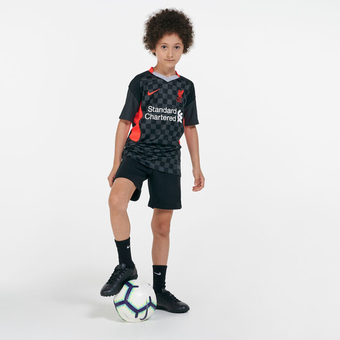Nike Kids' Liverpool F.C. Breathe Stadium Third Jersey - 2020/21 (Older Kids) Black Nike Kids' Liverpool F.C. Breathe Stadium Third Jersey - 2020/21 (Older Kids) Black image number 2