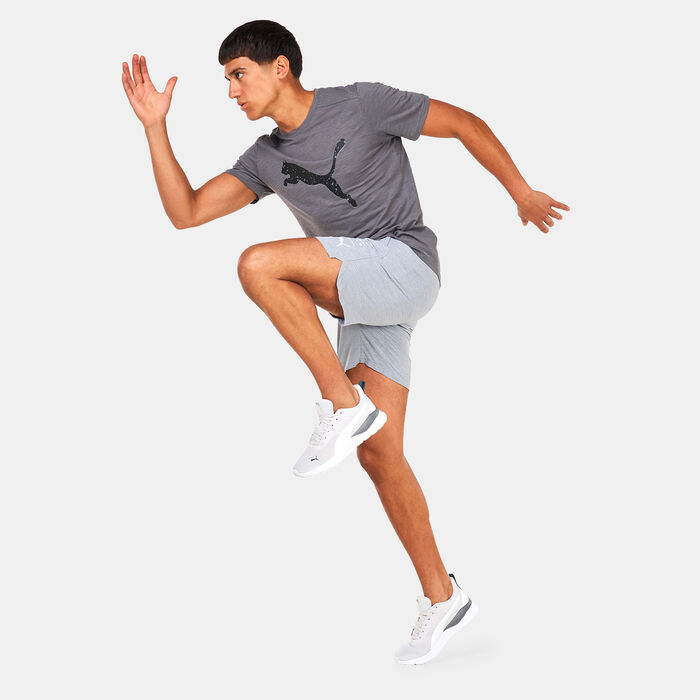 PUMA Men's Performance Logo Running T-Shirt Grey image number 2