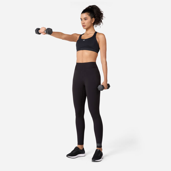 New Balance Women's Essential Medium-Support Training Sports Bra Black image number 2