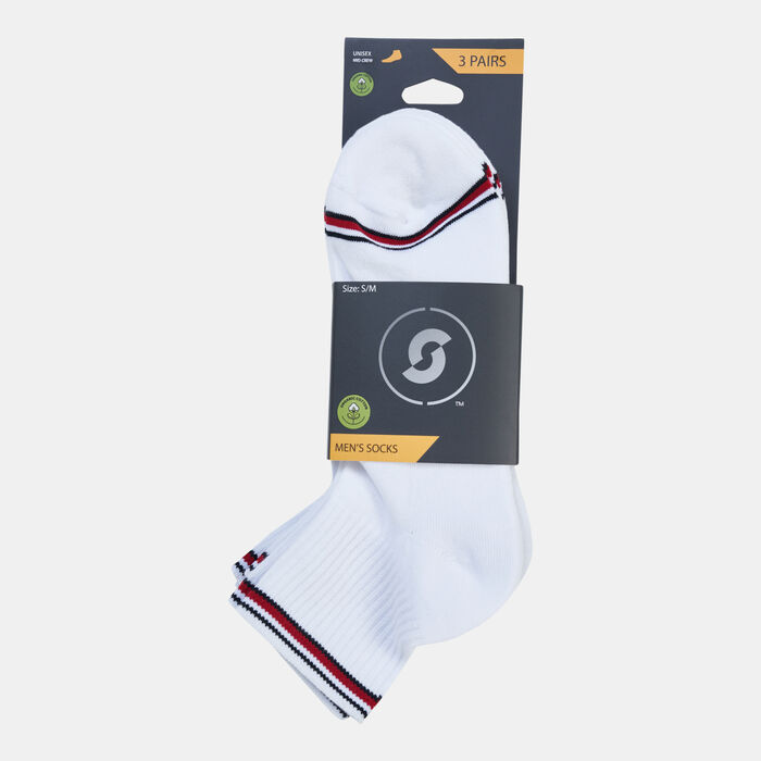 Sun and Sand Sports Men's Cotton Crew Socks White Sun and Sand Sports Men's Cotton Crew Socks White image number 0