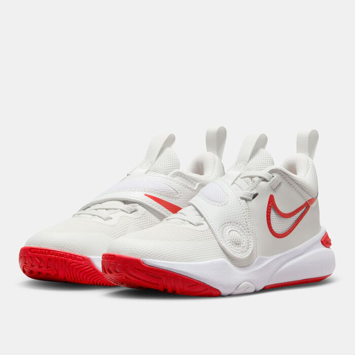 Nike Kids' Team Hustle D 11 Basketball Shoes White image number 1