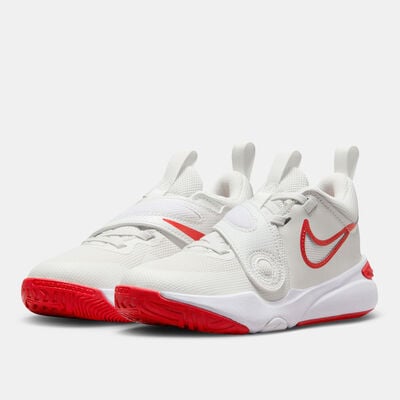 Nike Kids' Team Hustle D 11 Basketball Shoes White Nike Kids' Team Hustle D 11 Basketball Shoes White
