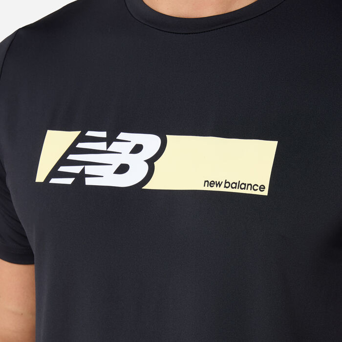 New Balance Men's Box Performance T-Shirt Blue image number 3