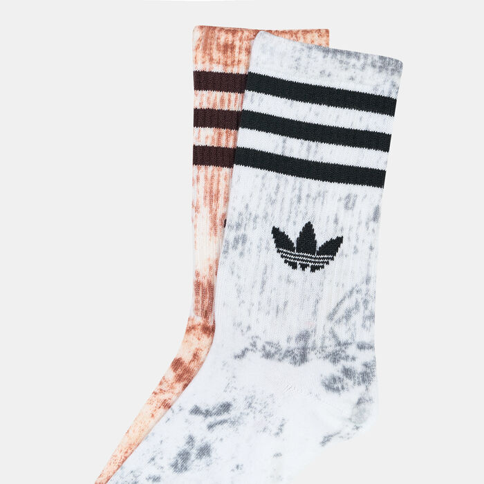 adidas Originals Men's Tie Dye Socks (2 Pack) Multi-Color image number 1