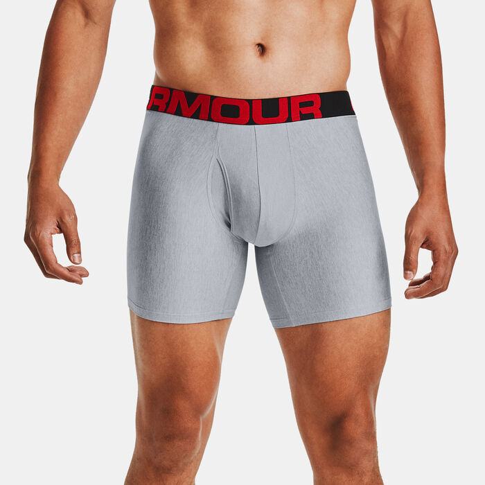 Under Armour Men's Tech™ 6-Inch Boxerjock® Boxers (2 Pack) Grey image number 0