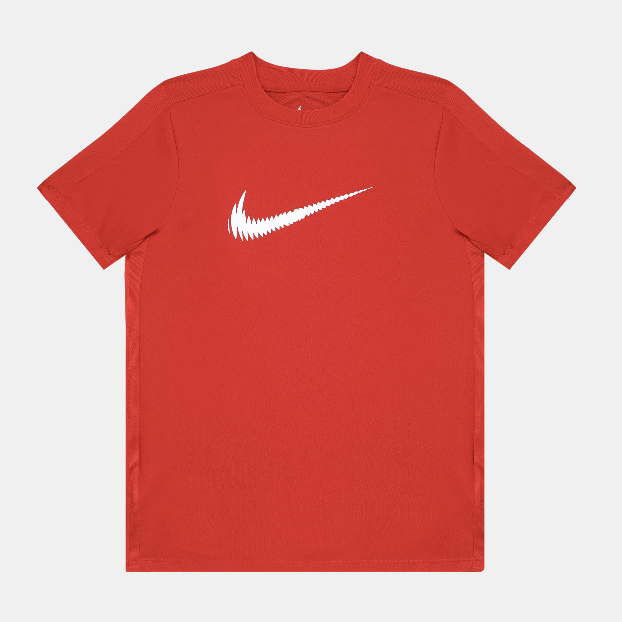 Red nike shirt with white aldo swoosh