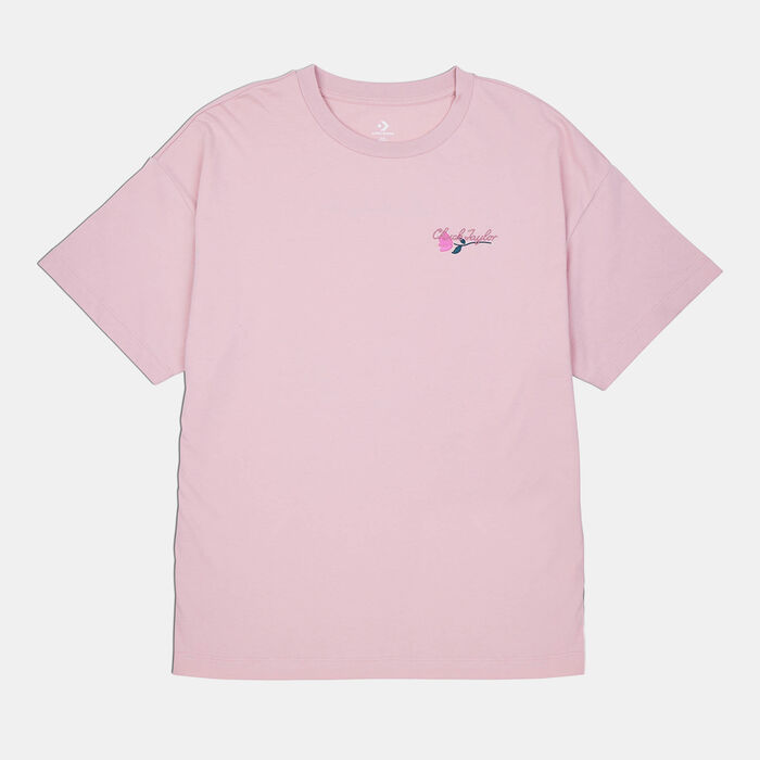 Converse Women's Chuck Taylor High Summer Art T-Shirt Pink Converse Women's Chuck Taylor High Summer Art T-Shirt Pink image number 0